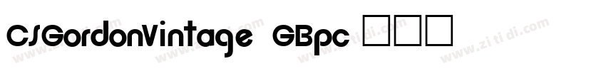 CSGordonVintage GBpc字体转换